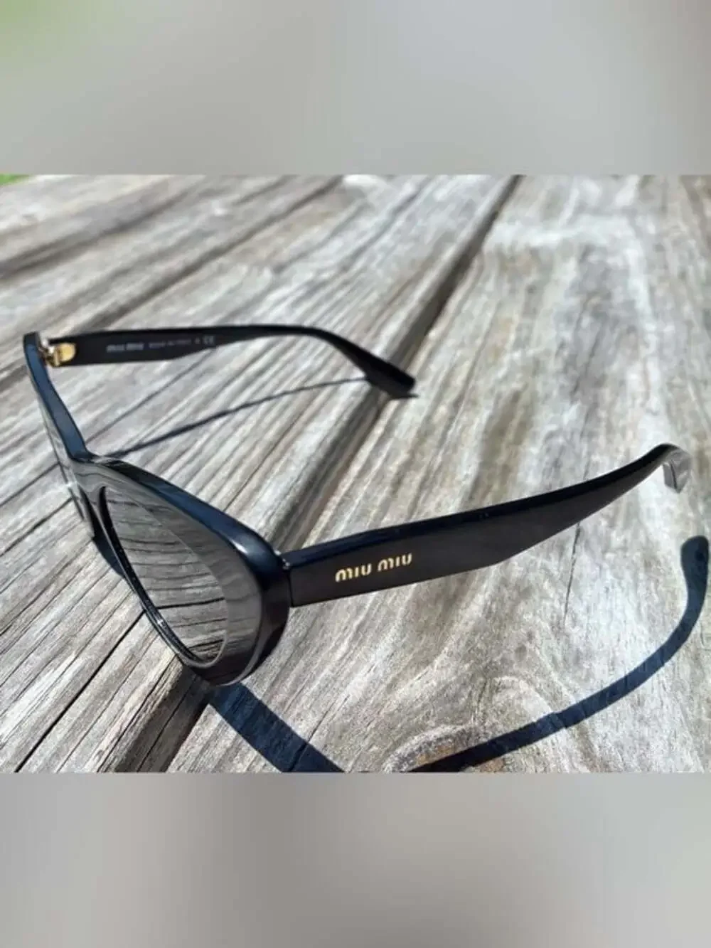 Miu Miu Black SMU 01V Cat-Eye Sunglasses - fair Condition